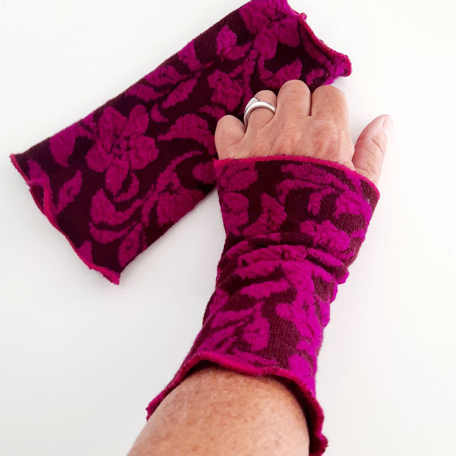 Merino Jacquard Strick Stulpen von Creativstoffe