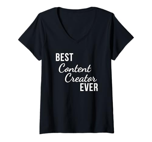 Damen Bester Content Creator Aller Zeiten für Streamer und Influencer Spaß T-Shirt mit V-Ausschnitt Damen Bester Content Creator Aller Zeiten für Streamer und Influencer Spaß T-Shirt mit V-Ausschnitt von Creator Lifestyle Apparel