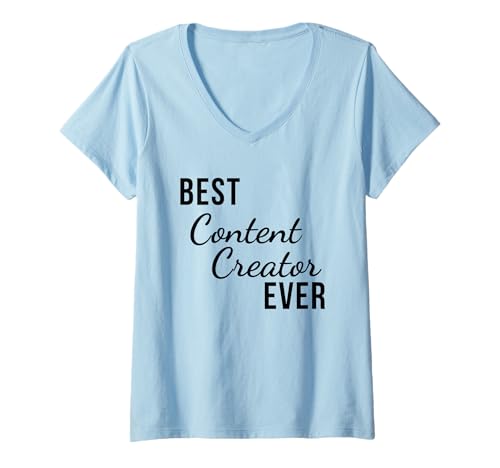 Damen Bester Content Creator Aller Zeiten für Streamer und Influencer T-Shirt mit V-Ausschnitt Damen Bester Content Creator Aller Zeiten für Streamer und Influencer T-Shirt mit V-Ausschnitt von Creator Lifestyle Apparel
