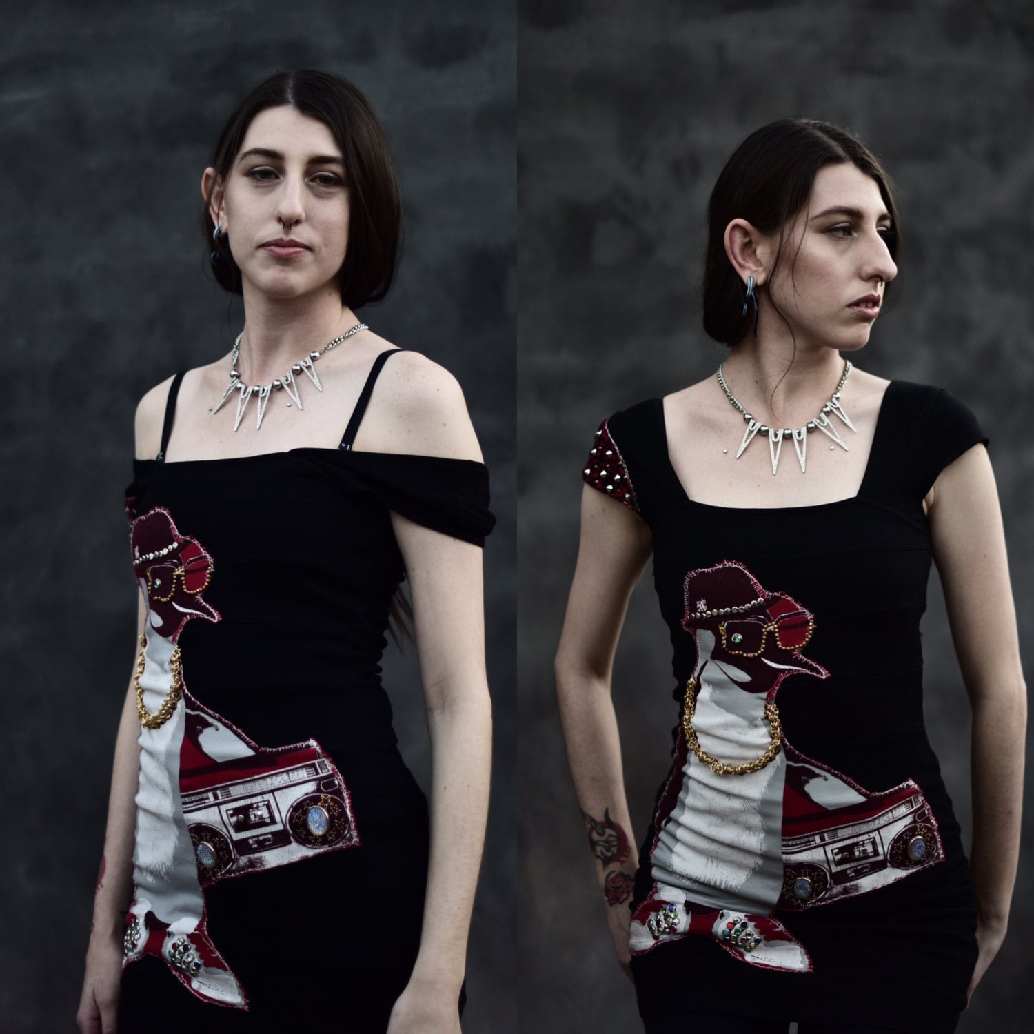 Hip Hop Pinguin Mit Boombox Kleid Hip Hop Pinguin Mit Boombox Kleid von CreatorsForACause