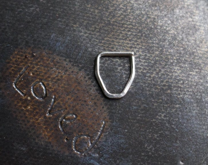 Handgemachter Sterling Silber U-Form D Ring Septum Oder Knorpel | Körperschmuck von CreaturesVirtue