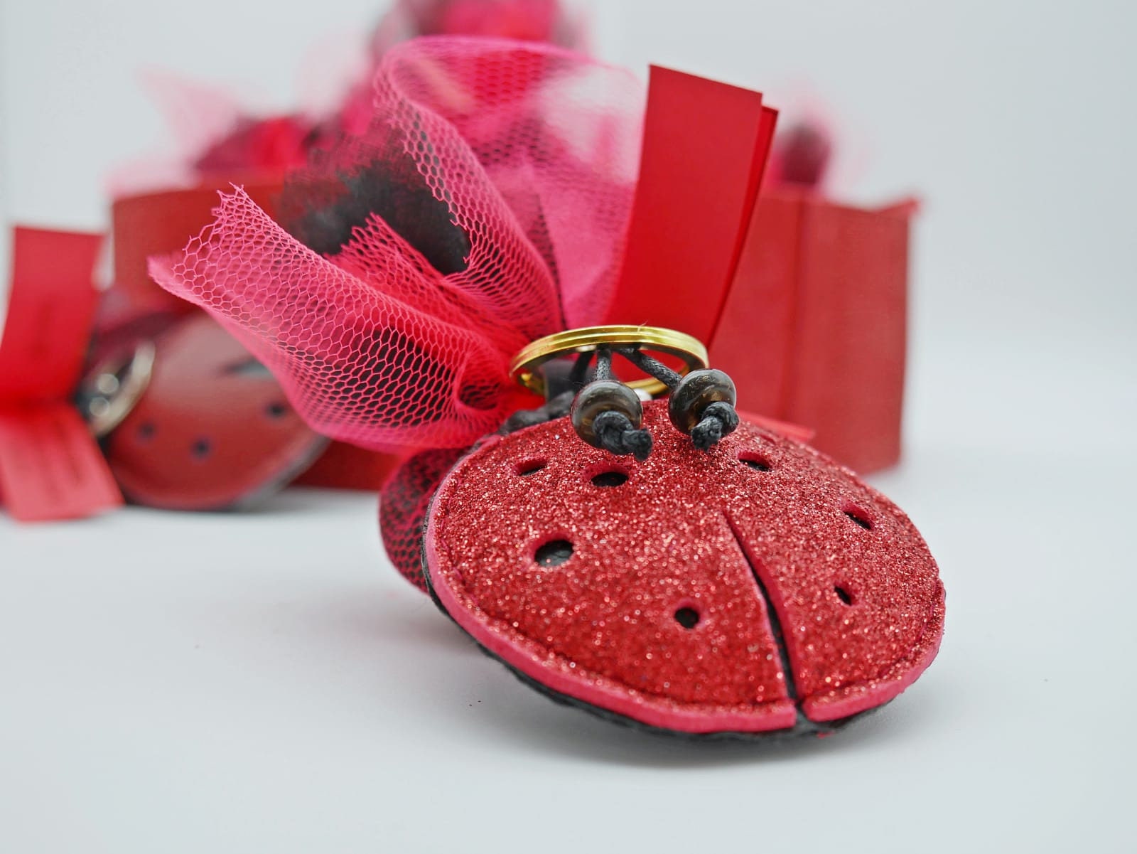 Marienkäfer-Schlüsselanhänger - Personalisierter Schlüsselanhänger Anhänger Tischkarte von CreazioniMarinella