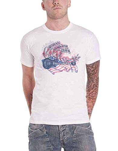 Creedence Clearwater Revival T Shirt Guitar and Flag offiziell Herren Weiß M Creedence Clearwater Revival T Shirt Guitar and Flag offiziell Herren Weiß M von Creedence Clearwater Revival