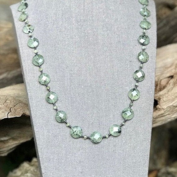 Prehnit Edelstein Kette | Facettierte Schmuck Hochwertige Hellgrüne Edelsteine Prehnit Edelstein Kette | Facettierte Schmuck Hochwertige Hellgrüne Edelsteine von CreekStoneGems