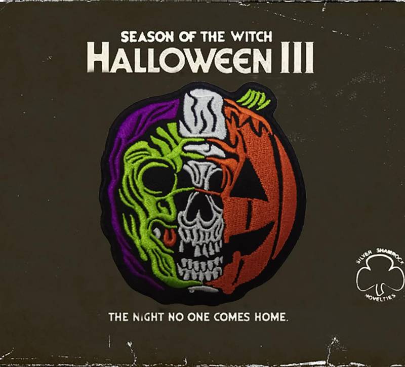 Halloween Iii Saison Der Hexe 8 cm Aufnäher 100% Gesticktes John Carpenter Silber Kleeblatt Novelties von CreepsvillePatches
