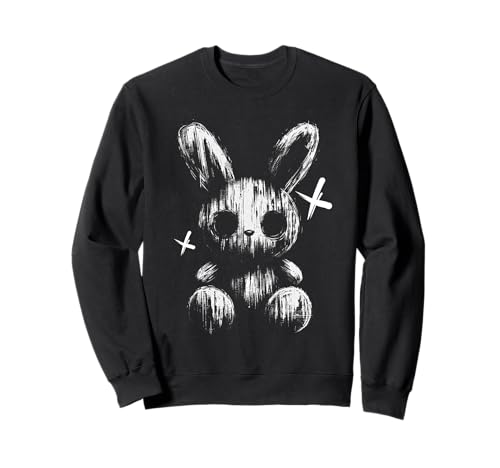 Gruseliges Anime-Goth-Hase Hase Japanisches Anime-Goth-Mädchen Sweatshirt Gruseliges Anime-Goth-Hase Hase Japanisches Anime-Goth-Mädchen Sweatshirt von Creepy Kawaii Bunny Japanese Mythology Gothic