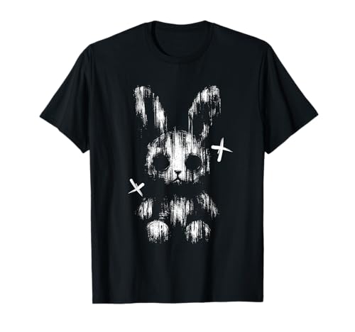 Gruseliges Anime-Goth-Hase Hase Japanisches Anime-Goth-Mädchen T-Shirt von Creepy Kawaii Bunny Japanese Mythology Gothic
