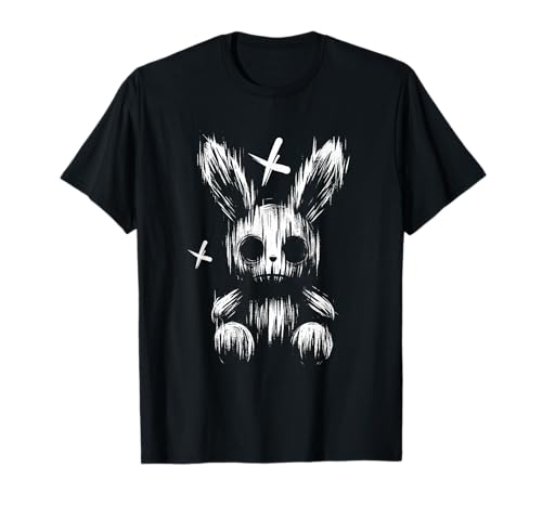 Gruseliges Anime-Goth-Hase Hase Japanisches Anime-Goth-Mädchen T-Shirt von Creepy Kawaii Bunny Japanese Mythology Gothic