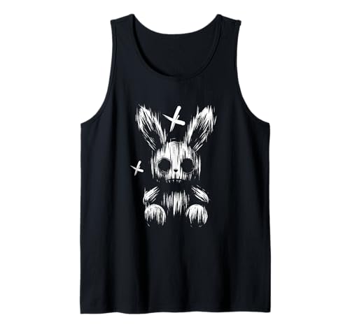 Gruseliges Anime-Goth-Hase Hase Japanisches Anime-Goth-Mädchen Tank Top von Creepy Kawaii Bunny Japanese Mythology Gothic