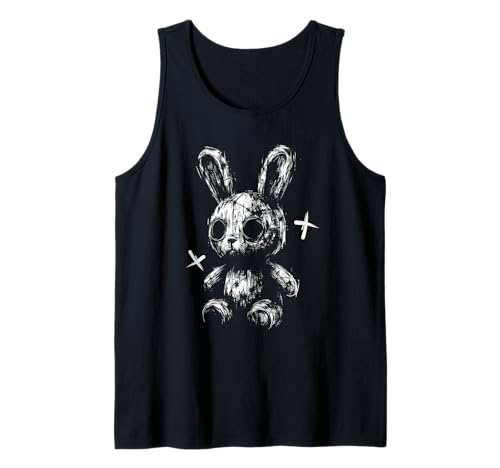 Gruseliges Anime-Goth-Hase Hase Japanisches Anime-Goth-Mädchen Tank Top von Creepy Kawaii Bunny Japanese Mythology Gothic