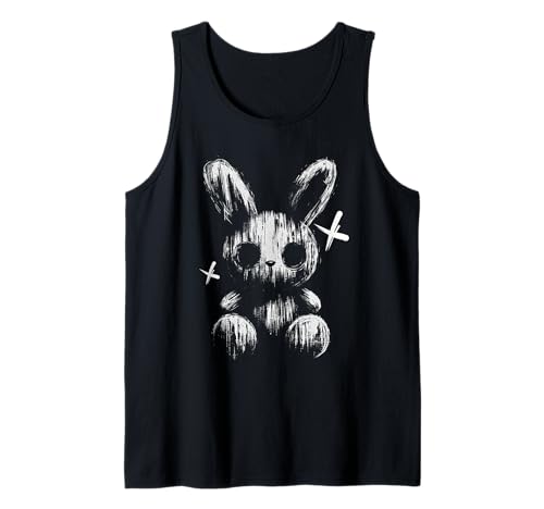 Gruseliges Anime-Goth-Hase Hase Japanisches Anime-Goth-Mädchen Tank Top von Creepy Kawaii Bunny Japanese Mythology Gothic