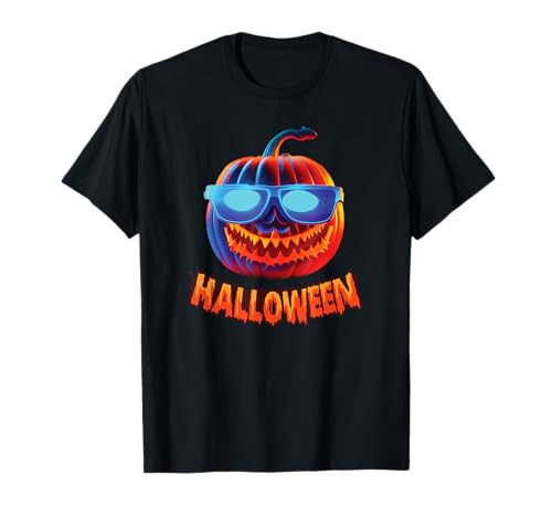 Scary Jack O Lantern Kürbis Halloween Kostüm Jungen Mädchen T-Shirt von Creepy Spooky Gruselig Verkleidung Damen Herren