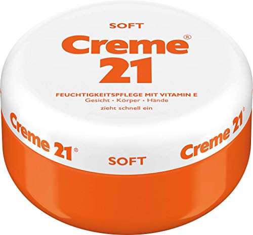 Creme 21 SOFT Creme 16x250ml Feuchtigkeitspflege mit Vitamin E | Handcreme Gesichtscreme Feuchtigkeitscreme | Veganer geeignet | ohne Mikro-Plastik, Parabene, Silikone, Paraffine von Creme 21