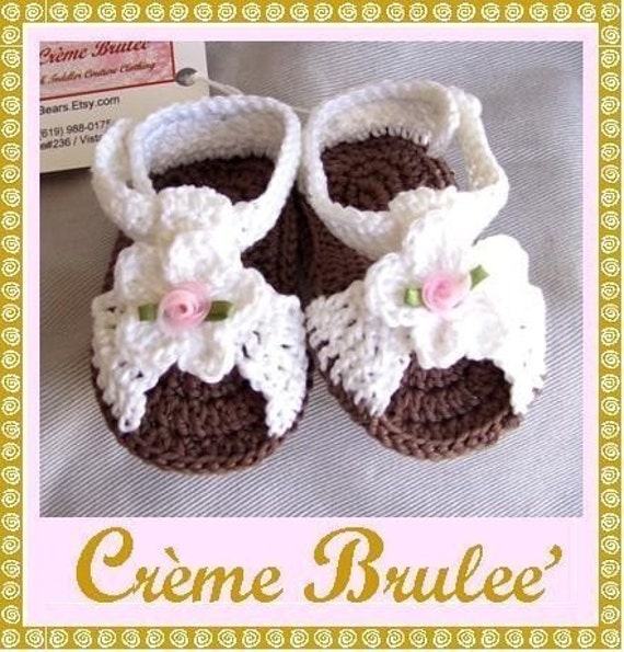 Die Süßeste Sache Aller Zeiten - Creme Brulee Hand Gehäkelte Sommersandale Für Baby 0-11 Monate | Größe 1 Und 2 Die Süßeste Sache Aller Zeiten - Creme Brulee Hand Gehäkelte Sommersandale Für Baby 0-11 Monate | Größe 1 Und 2 von CremeBruleCollection