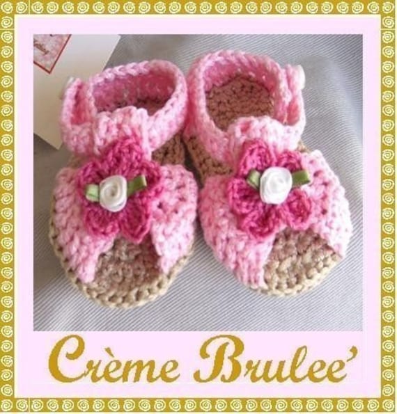 The Cutest Thing Ever - Creme Brulee Hand Gehäkelte Sandale Für Baby -0-11 Mos | Größe 1 Und 2 The Cutest Thing Ever - Creme Brulee Hand Gehäkelte Sandale Für Baby -0-11 Mos | Größe 1 Und 2 von CremeBruleCollection