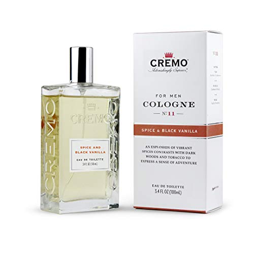 Cremo Eau de Toilette für Herren, Spice and Black Vanilla Cologne für Herren, Spicy Herrenparfum Geschenk für Herren, 100 ml von Cremo