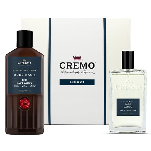 CREMO PALO SANTO Geschenk Set für Männer - Eau de toilette 100ml + Gel Douche 473ml - holziger Duft von Cremo