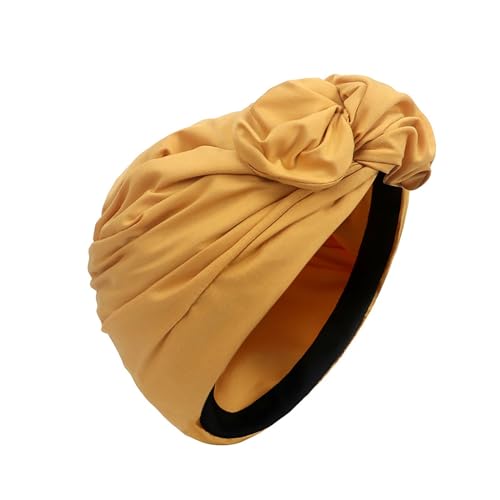 CreoQIJI Afrikanische Turban-Kopftücher für Frauen, solide Turbane und Kopftücher für Frauen, Haarhüte für Frauen, Accessoires Tennis Wand (A, One Size) von CreoQIJI