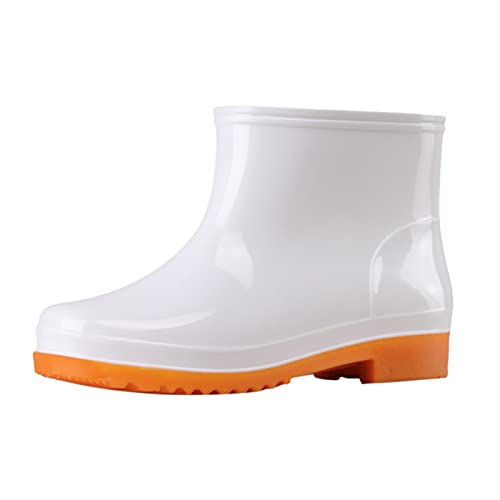 CreoQIJI Damenschuhe Pumps Rot Herren Wasserschuhe Garten Damen Sommer Outdoor Schuhe Stiefel Regen Verschleißfeste Damen Turnschuhe Damenschuhe Mokassin (White, 42) von CreoQIJI