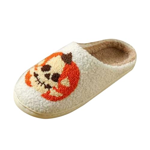 CreoQIJI Halloween Hausschuhe Damen Herren-Weiche kuschelige Pantoffeln mit Grusel-Motiv– Warme Winter-Slipper aus Baumwolle – Anti-Rutsch-Sohle – Geschenkidee für Paare/Familie CreoQIJI Halloween Hausschuhe Damen Herren-Weiche kuschelige Pantoffeln mit Grusel-Motiv– Warme Winter-Slipper aus Baumwolle – Anti-Rutsch-Sohle – Geschenkidee für Paare/Familie von CreoQIJI