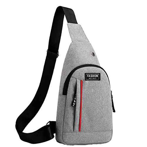 CreoQIJI Halloween Taschen Süßes Saures Taschen Männer Messenger Mode Freizeit Brusttasche Sport Trend Rucksack Männer Umhängetasche Umhängetasche Männer Freigut Taschen (Grey, One Size) von CreoQIJI