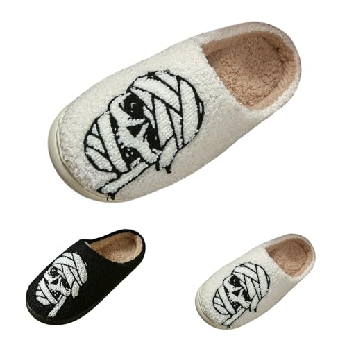 CreoQIJI Hausschuhe Damen Plüsch Winter,Herren Warm Filzpantoffeln Frauen Bequeme Pantoffeln Weiche Flache Memory Foam Home Rutschfeste Slippers für Indoor Outdoor Hauspantoffeln für Halloween CreoQIJI Hausschuhe Damen Plüsch Winter,Herren Warm Filzpantoffeln Frauen Bequeme Pantoffeln Weiche Flache Memory Foam Home Rutschfeste Slippers für Indoor Outdoor Hauspantoffeln für Halloween von CreoQIJI