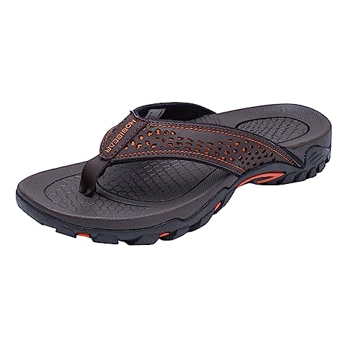 CreoQIJI Herren Schuhe Slipper Herren-Flip-Flop-Tanga-Sandalen für den Innen- und Außenbereich, Strandschuhe Herren Schuhe Schlüpfer von CreoQIJI