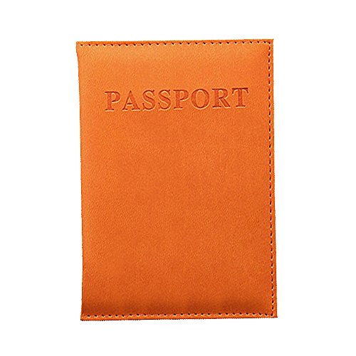 CreoQIJI Laufhose Kurz Mit Taschen Damen Reisepass Protektor Dedizierte Reisen schön ID-Card Organisator Tasche für Abdeckung Taschen Aufhänger (Orange, One Size) von CreoQIJI