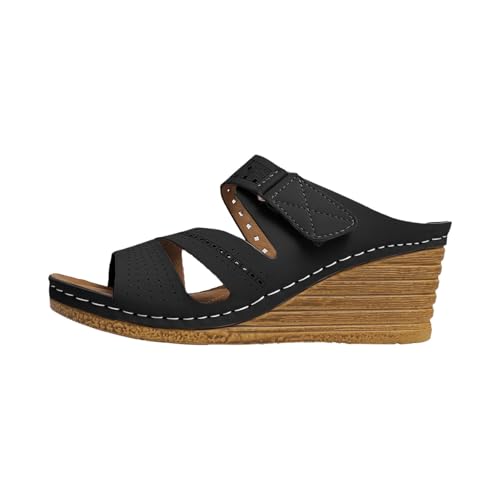 CreoQIJI Sandalen Damen Elegant mit Absatz Keilsandalen Sommer Offene Zehe Hausschuhe Keilabsatz Sommerschuhe Orthopädische Sandalen Freizeit Aushöhlen Römersandalen Hausschuhe Locker Schlappen Shoes CreoQIJI Sandalen Damen Elegant mit Absatz Keilsandalen Sommer Offene Zehe Hausschuhe Keilabsatz Sommerschuhe Orthopädische Sandalen Freizeit Aushöhlen Römersandalen Hausschuhe Locker Schlappen Shoes von CreoQIJI