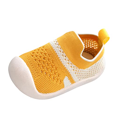 CreoQIJI Schuhe Junge 22 Freizeitschuhe Mesh Soft Bottom Atmungsaktive Slip On Sportschuhe Socken Schuhe Sneaker Junge Blau (A, 22 Toddler) von CreoQIJI
