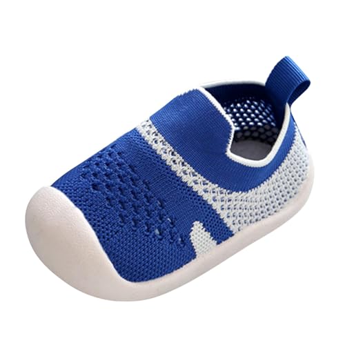 CreoQIJI Schuhe Junge 22 Freizeitschuhe Mesh Soft Bottom Atmungsaktive Slip On Sportschuhe Socken Schuhe Sneaker Junge Blau (B, 19.5 Infant) von CreoQIJI