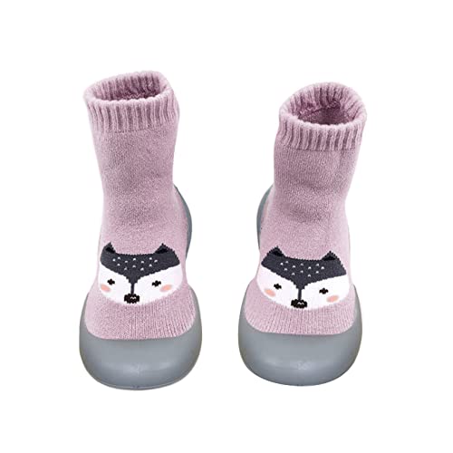 CreoQIJI Schuhe Junge Gr. 26 Baby innen Kleinkind Wanderer Schuhe Socken weiche elastische beiläufige erste Zeichentrickfilme Warme Kinderschuhe von CreoQIJI