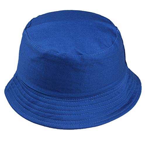 CreoQIJI Stoffhut Schwarz Hat Mode Mütze Männer Schutz Unisex Wild im freien Frauen Sun Baseball Mützen Herren Sommer Hut (Blue, One Size) von CreoQIJI