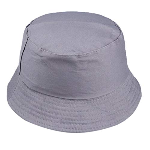 CreoQIJI Stoffhut Schwarz Hat Mode Mütze Männer Schutz Unisex Wild im freien Frauen Sun Baseball Mützen Herren Sommer Hut (Dark Gray, One Size) von CreoQIJI