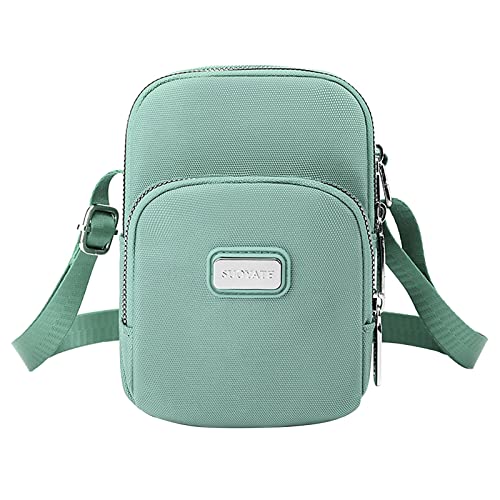 CreoQIJI Verschlüsse Für Taschen 2022 einfarbige vertikale quadratische Nylon-One-Shoulder-Crossbody-Stoff-Handy-Geldbörse Grafikwerkstatt Taschen (B, One Size) von CreoQIJI