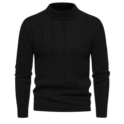 Herren Wollpullover Große Größen Strickpullover Herren Winter | Muster t Shirt Herren V Ausschnitt Grün Rollkragenpullover Herren Baumwolle Strick Rollkragenpullover Herren Weiß von CreoQIJI