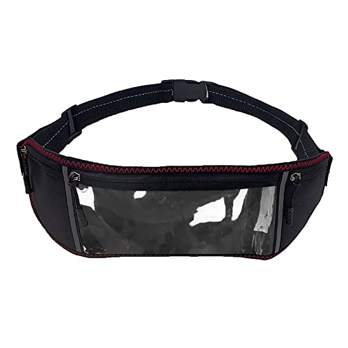 Sport Bag Große Crossbody-Fanny-Pack-Gürteltasche mit 3 Reißverschlusstaschen, Geschenken zum Genießen, Sport, Festival, Training, Reisen, Laufen, Lässig, Hände, F-Ree-Geldbörsen, (Black, One Size) von CreoQIJI