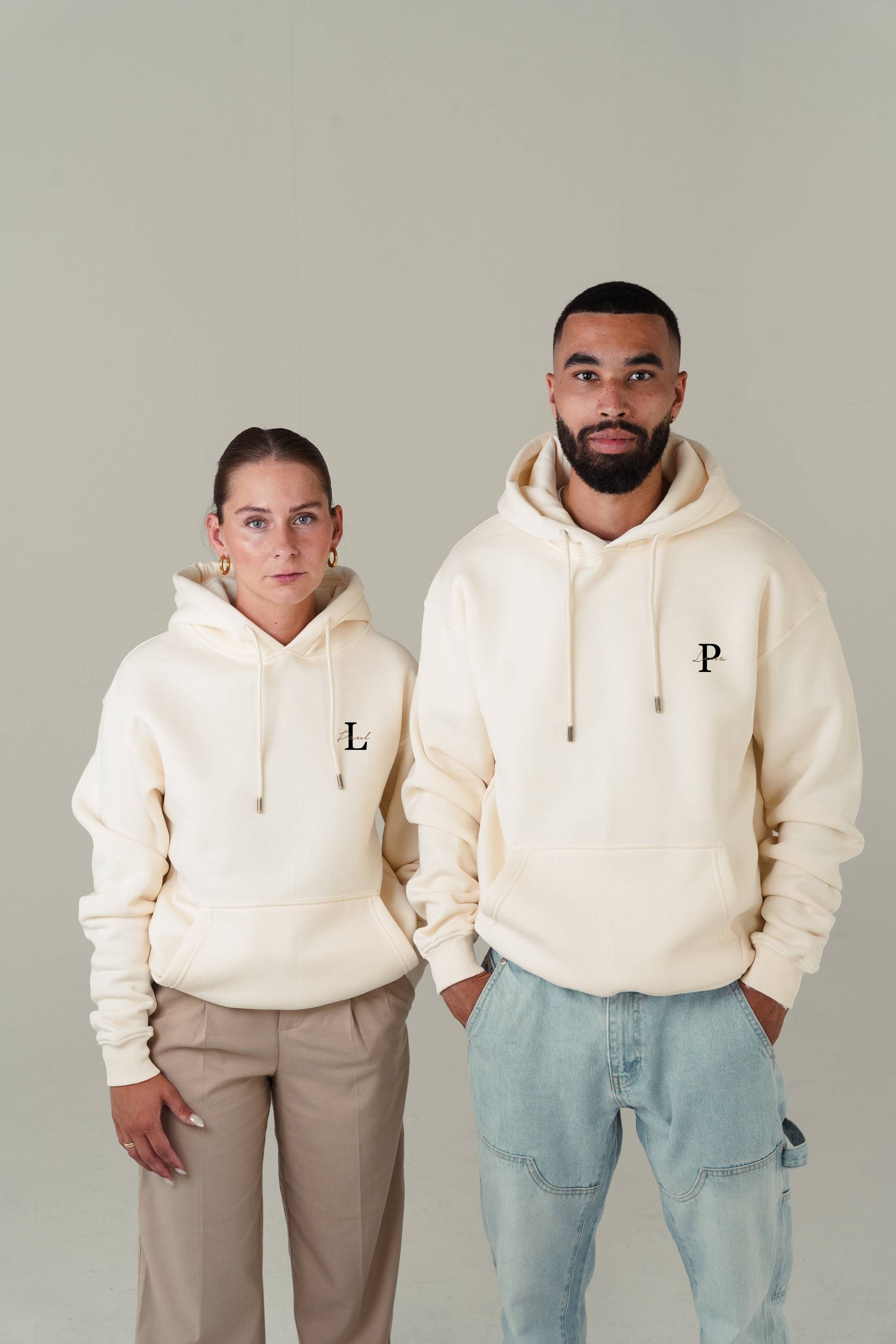 Partner Hoodies Mit Buchstaben Name Kombi | Couple Valentinstags Matching Hoodies von CrescentshopDE