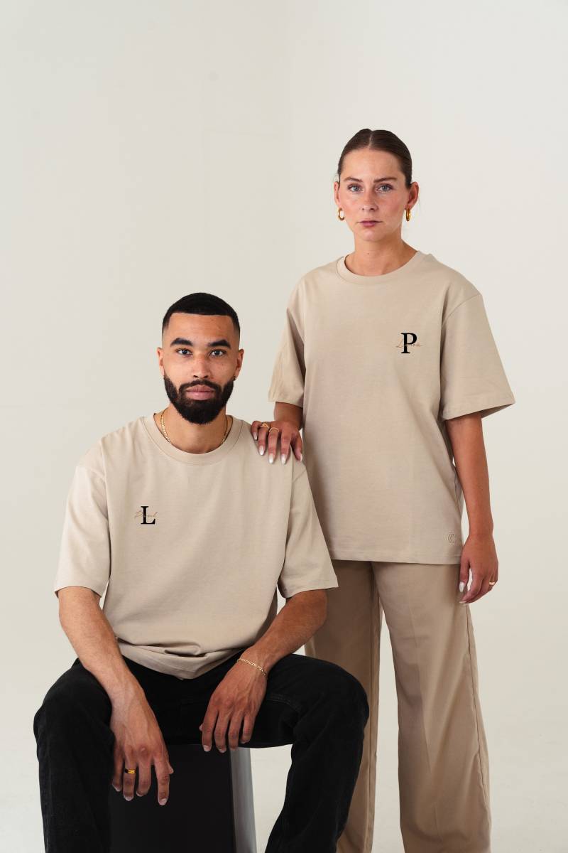 Partner T-Shirts Mit Buchstaben Und Namen | Mätching Tshirts Valentinstags Couple T-Shirts Shirts von CrescentshopDE