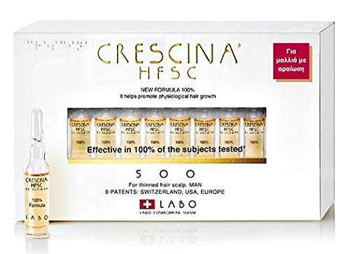 Crescina HFSC Haarwachstums-Behandlung, verdünnte Kopfhaut, für Männer, 20 Ampullen von CRESCINA