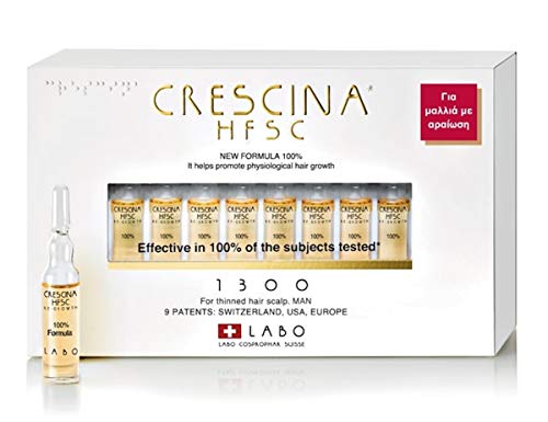 Crescina HFSC Haarwachstums-Behandlung, verdünnte Kopfhaut, für Männer, 20 Ampullen von CRESCINA