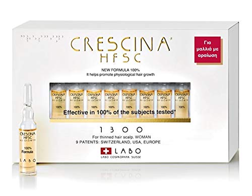 Crescina HFSC Haarwachstums-Behandlung für die Kopfhaut von Damen mit ausdünnendem Haar, 20 Ampullen von CRESCINA