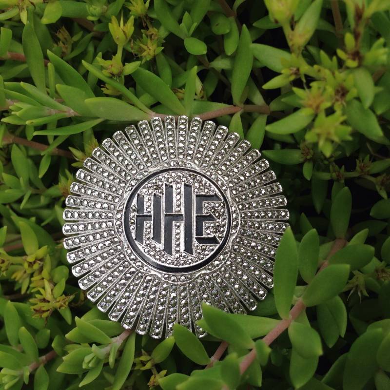 Signierte Art Deco Sterling Silber Und Markasite Brosche Signierte Art Deco Sterling Silber Und Markasite Brosche von CrestfallenSilver