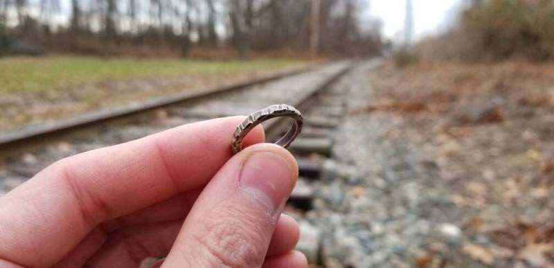 Silber Grob Geschnitten Stapelband Silber Grob Geschnitten Stapelband von CrestfallenSilver