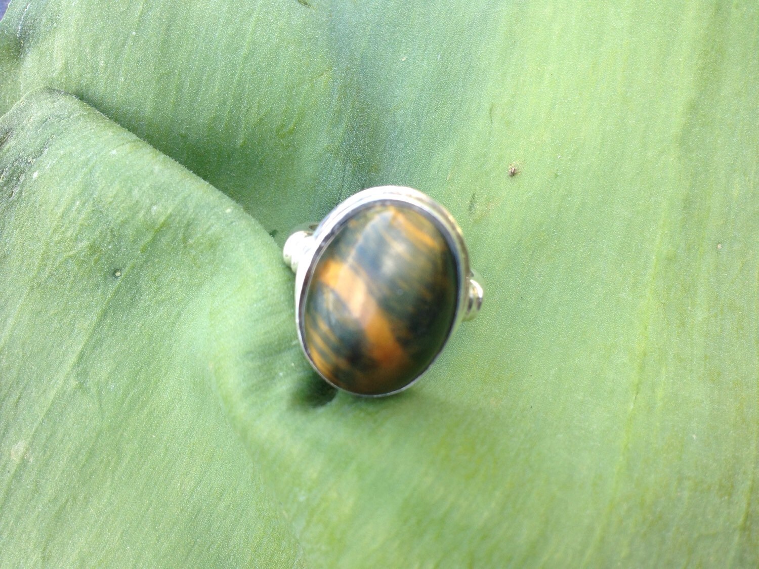 sterling Und Tigerauge Cabochon Ring sterling Und Tigerauge Cabochon Ring von CrestfallenSilver