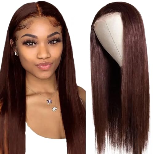 Creuost Echthaar Perücke Frauen 4x1 Transparente Spitze vorne 150% Dichte Straight Wig Brazilian Virgin Lace Frontal Human Hair Wig Pre Plucked With Baby Hair #4 Chocolate Brown 16 Inch Creuost Echthaar Perücke Frauen 4x1 Transparente Spitze vorne 150% Dichte Straight Wig Brazilian Virgin Lace Frontal Human Hair Wig Pre Plucked With Baby Hair #4 Chocolate Brown 16 Inch von Creuost