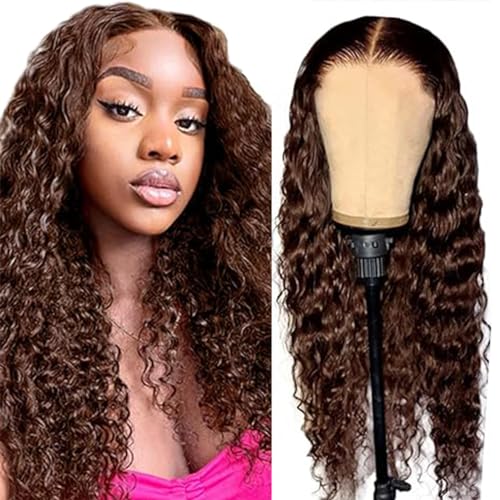Echthaar Perücke Schwarz Frauen 4x1 Transparente Spitze vorne 150% Dichte Deep Wave Wig Brazilian Virgin Human Hair Wig #4 Chocolate Brown Lace Front Wig Human Hair 24 inch Echthaar Perücke Schwarz Frauen 4x1 Transparente Spitze vorne 150% Dichte Deep Wave Wig Brazilian Virgin Human Hair Wig #4 Chocolate Brown Lace Front Wig Human Hair 24 inch von Creuost