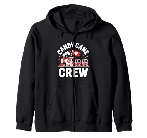 Zuckerstange Crew Peppermint Zug Männer Frauen Kinder Familie Kapuzenjacke Zuckerstange Crew Peppermint Zug Männer Frauen Kinder Familie Kapuzenjacke von Crew Candy Cane Christmas Tees