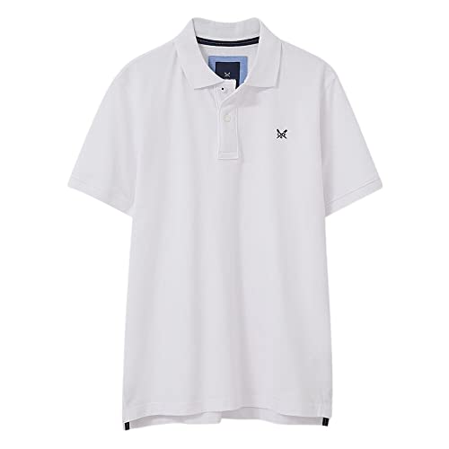 Crew Clothing Herren Poloshirt 'Classic Pique Polo' Kurzarm (Optic Weiß) M von Crew Clothing