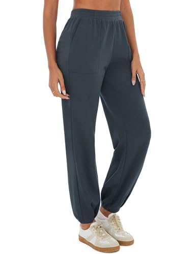 Crewhpo Jogginghose Damen Lang Trainingshose für Frauen Gerade Hose High Waist Freizeithose Sporthose Outdoorhose mit Kordelzug für Sport Freizeit Gym von Crewhpo
